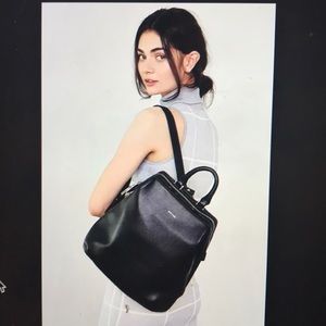 Matt & Nat black vegan leather backpack